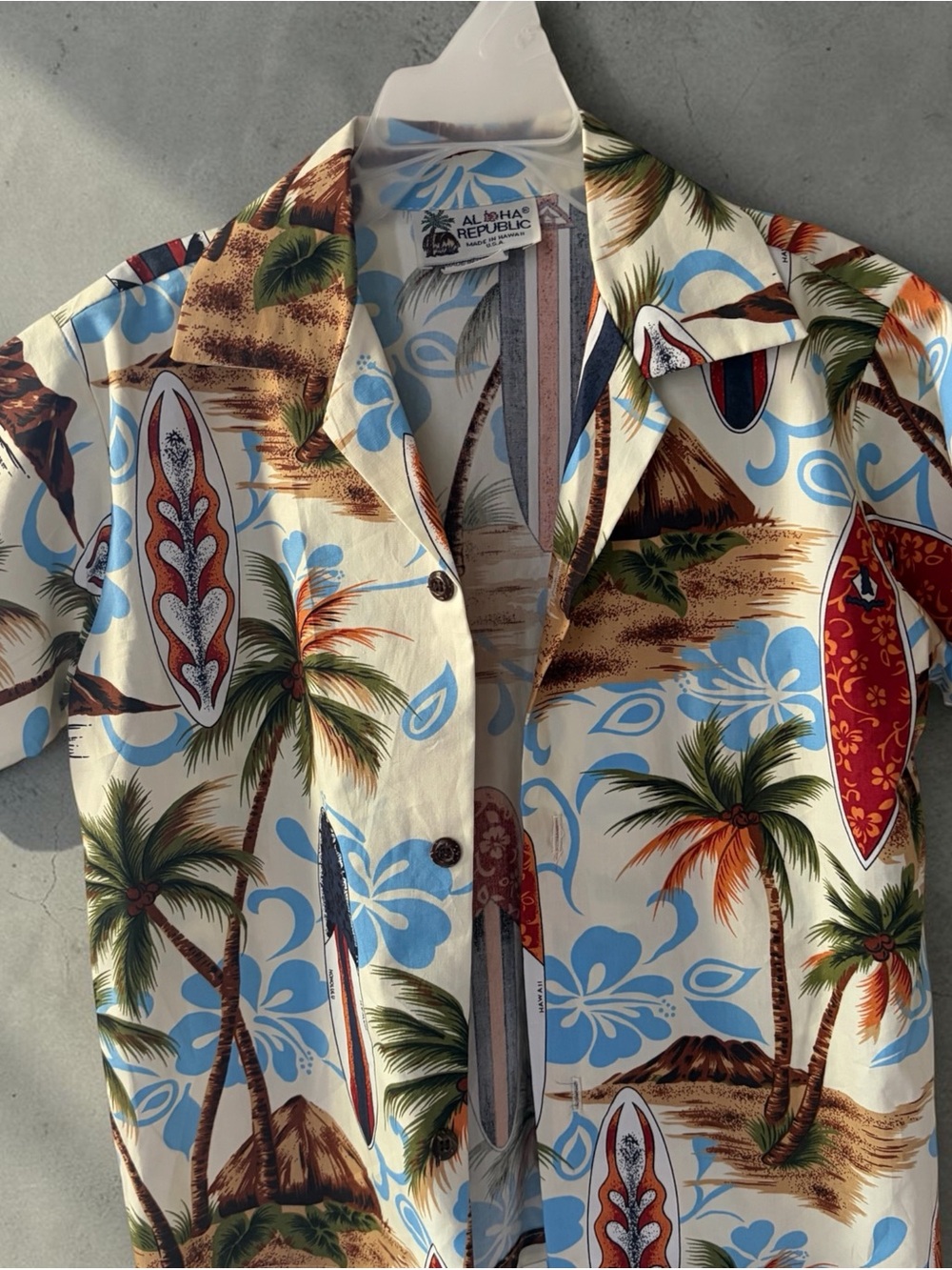 Aloha Republic Boys' Cream Tropical Surf Button-Down Shirt